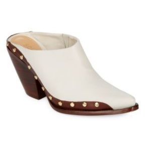 Schutz Shareef Mules white leather sz 7.5